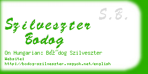 szilveszter bodog business card